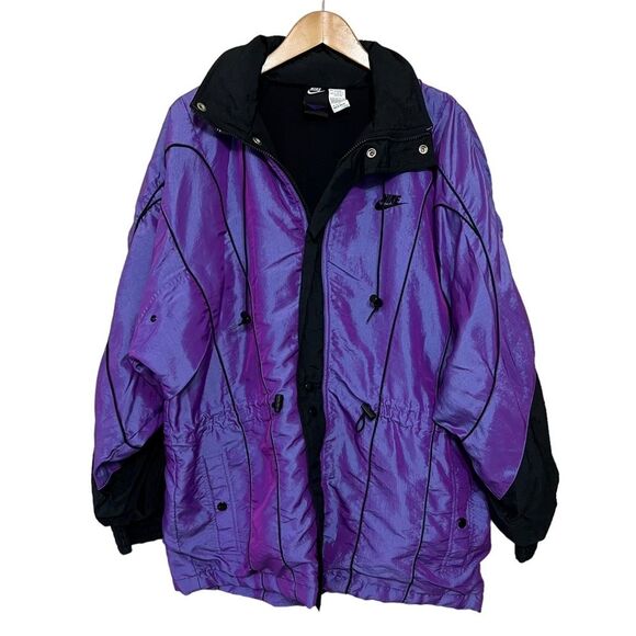 Nike Other - Rare VTG Nike Air Flight Purple Iridescent Chameleon 90s Jacket Mens Unisex Sz S